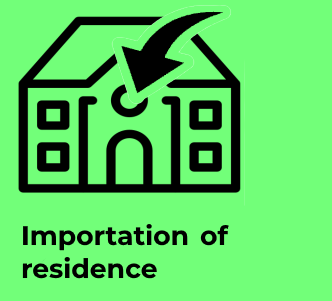 Importation of residence